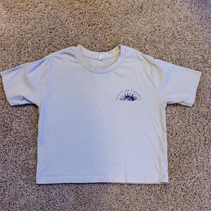 Garage, tan “grateful for everything” stormi tee shirt, size xs